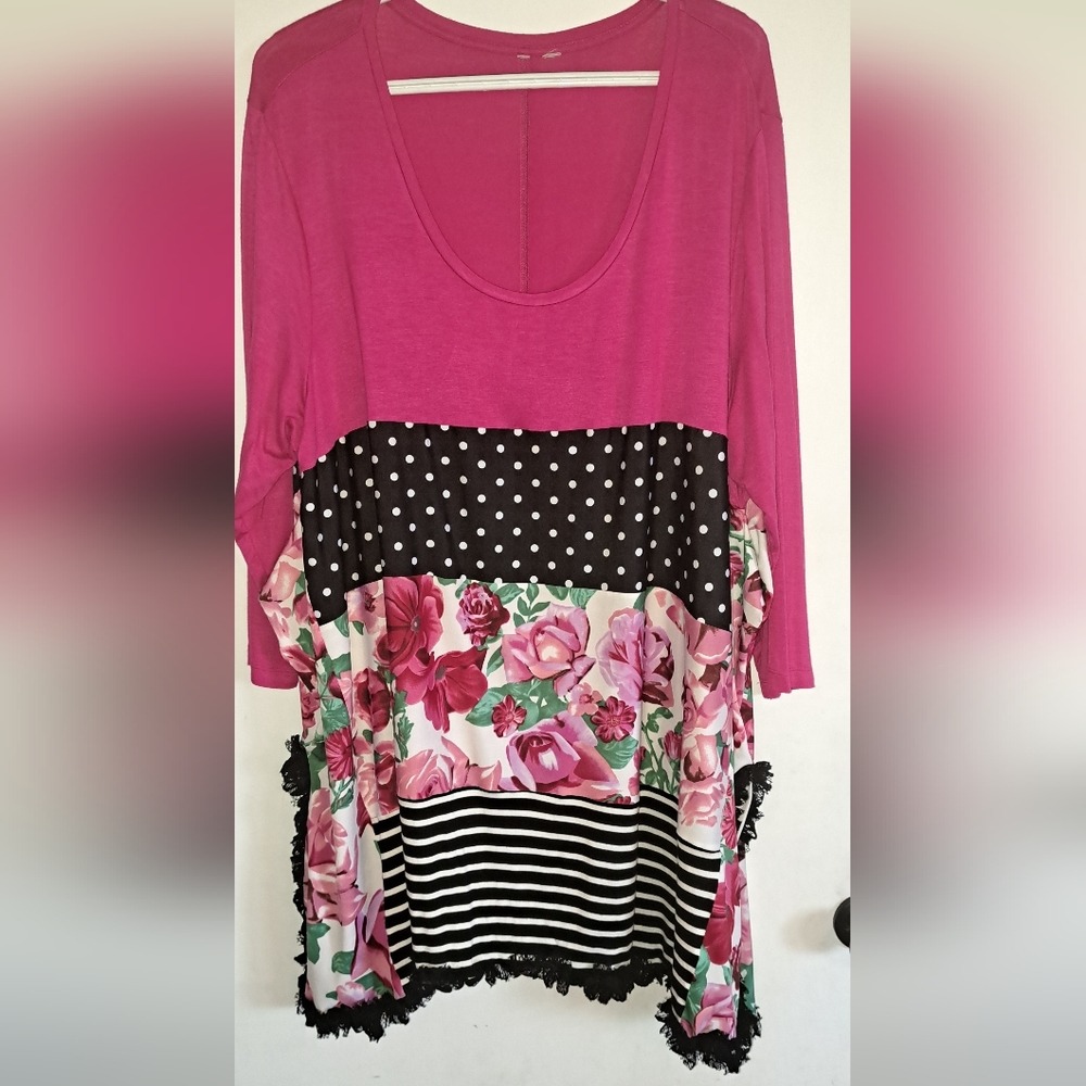 Upcycled tunic top